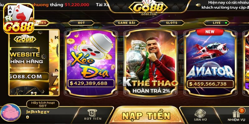 Trò chơi xóc đĩa hay xóc dĩa tại Go88 đã trở thành game hot