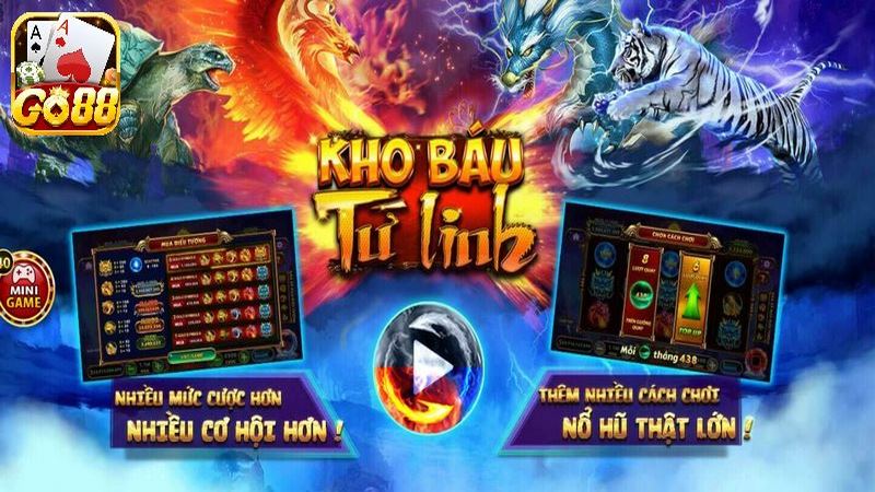 Go88 mang đến nhiều ưu đãi thú vị khi tham gia trò chơi kho báu tứ linh